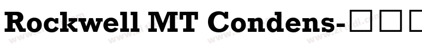 Rockwell MT Condens字体转换